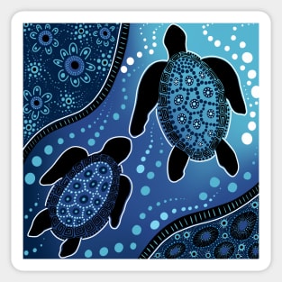 Aboriginal Sea Turtles Sticker